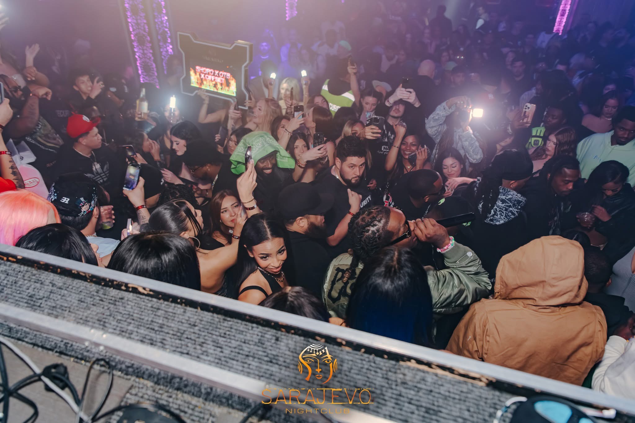 Hip Hop Night at Sarajevo Nightclub Seattle - DJ performing for crowd